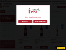 Tablet Screenshot of mercado-vino.com